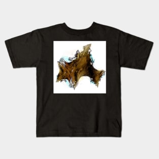 Gold Vein Fractal Kids T-Shirt